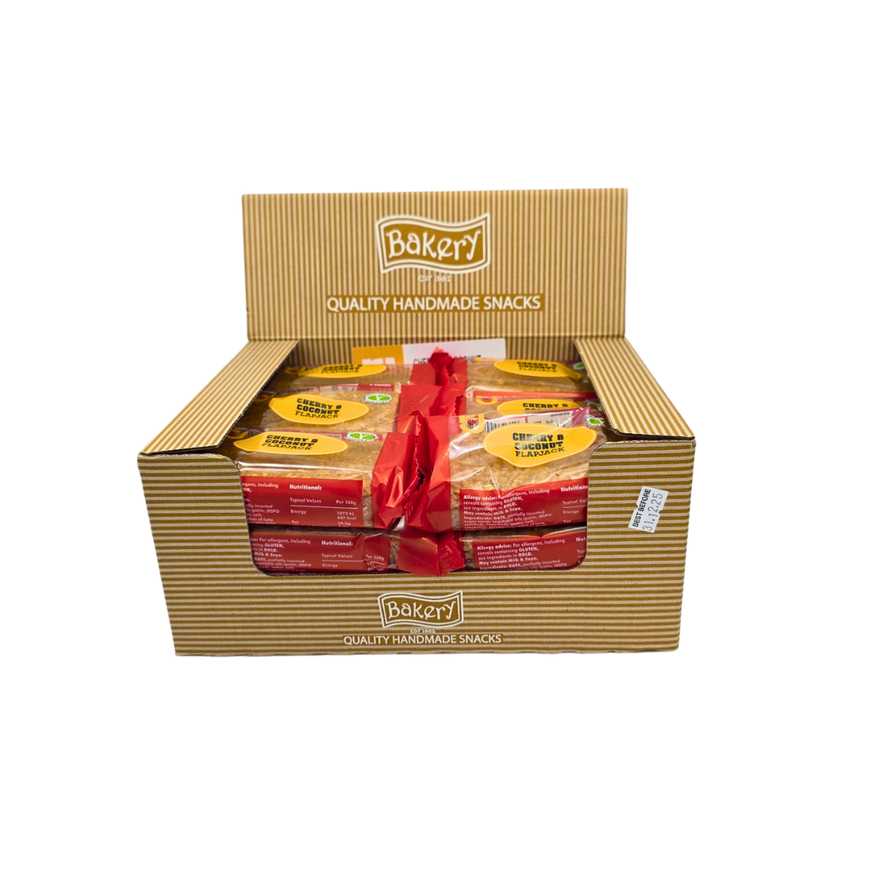 RJ Cherry & Coconut Flapjacks 125g (Pack of 24)