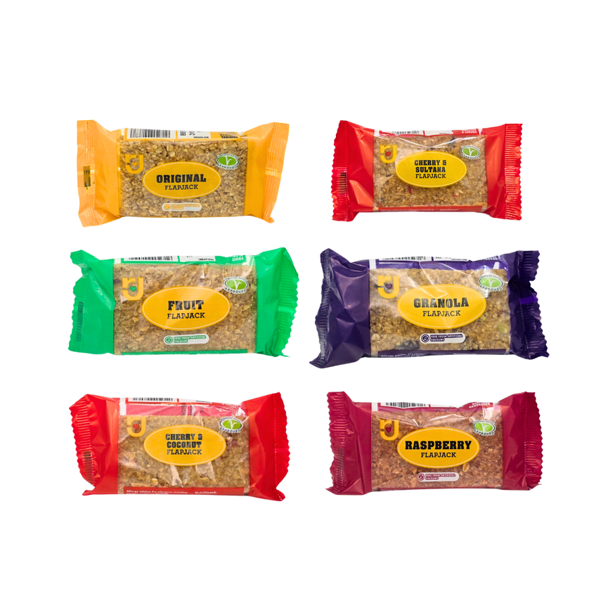 RJ Un-topped Variety Mix Flapjacks 125g (Pack of 24)