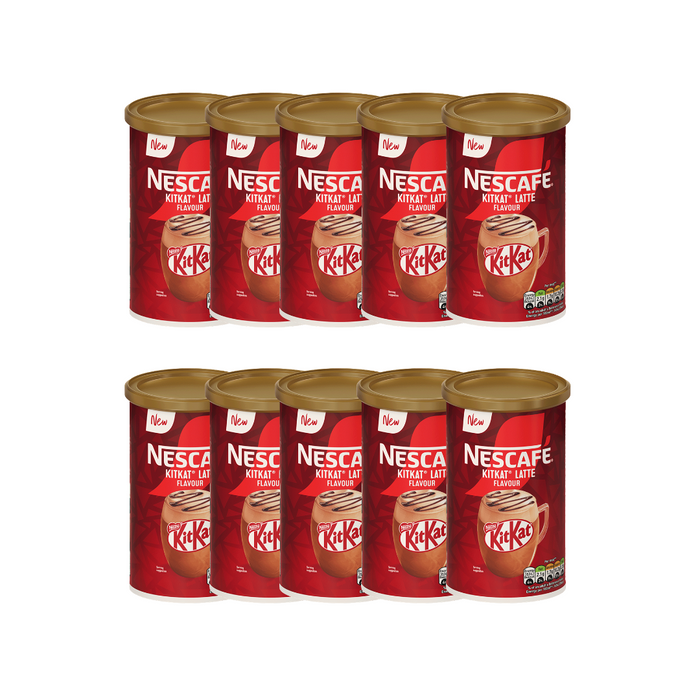 Nescafe KitKat Latte instant coffee mix in a mug