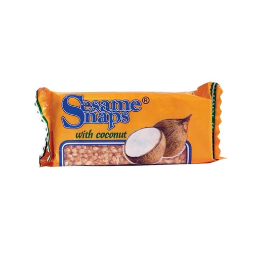 Coconut sesame seed snack bars individually wrapped
