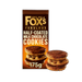 Fox's Half Coated Milk Chocolate Cookies 175g pack on a table
