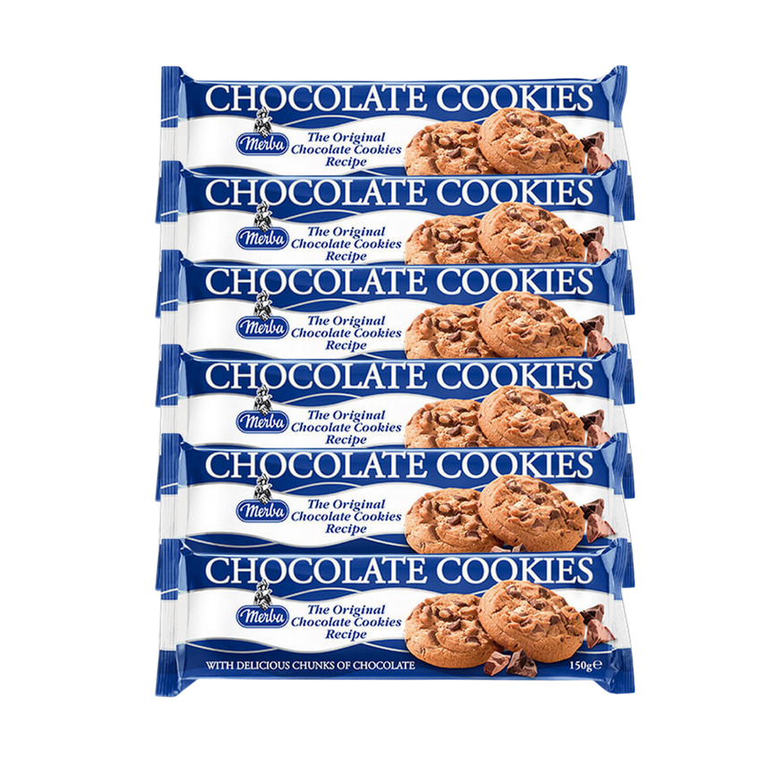 Merba Chocolate Cookies 150g (Pack of 6)