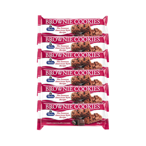 Merba American Brownie Cookies 200g pack with chocolate chunks