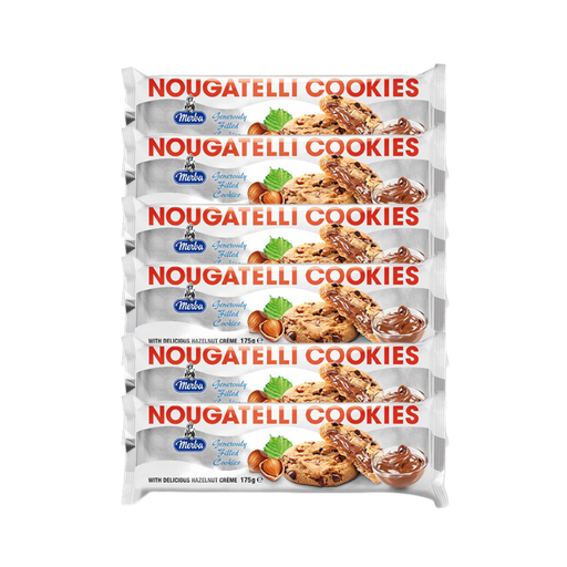 Merba Nougatelli Cookies 175g pack with hazelnut nougat filling