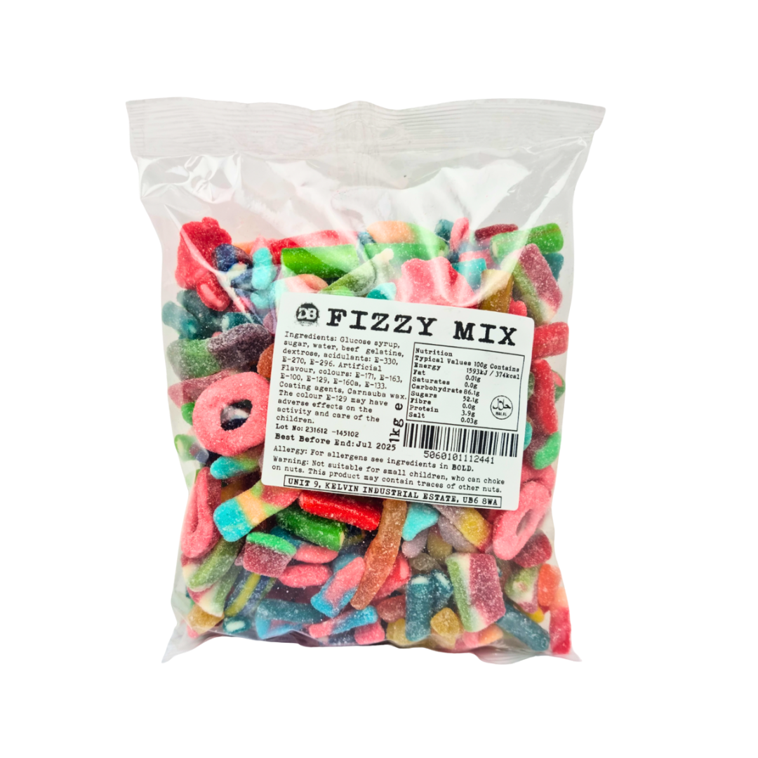 Sweets 1kg Pick & Mix Fizzy Sweets - 10 Variety Retro Candy Assortment