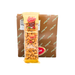 Golden Crunchy Peanut Brittle bar in its wrapper on a white background