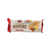 Close-up of strawberry cream wafer layers