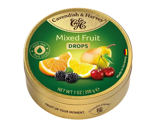 Cavendish & Harvey Hard Candy Drops Mix Fruits 1 x 200g