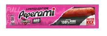 Peperami Doritos BBQ x24 multipack — box containing 24 individual BBQ-flavored snack packets featuring Peperami and Doritos branding