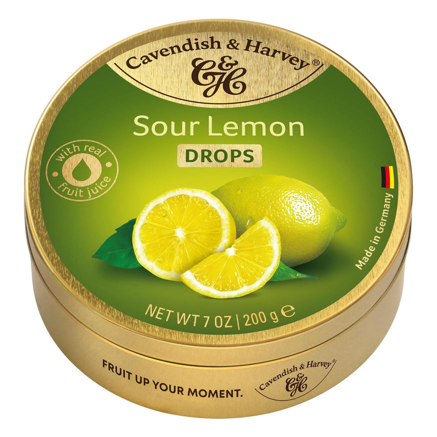 Cavendish & Harvey Hard Candy Drops Sour Lemon 1 x 200g