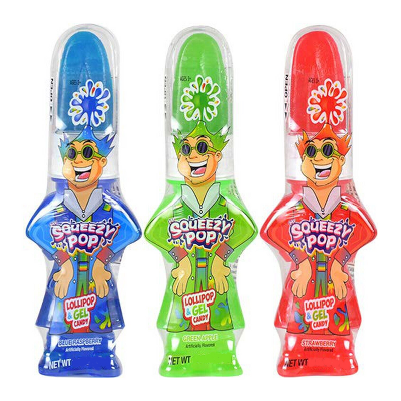 Candy Castle Crew Mr. Squeezy Pop - 40g x 18 | Interactive Lollipop ...