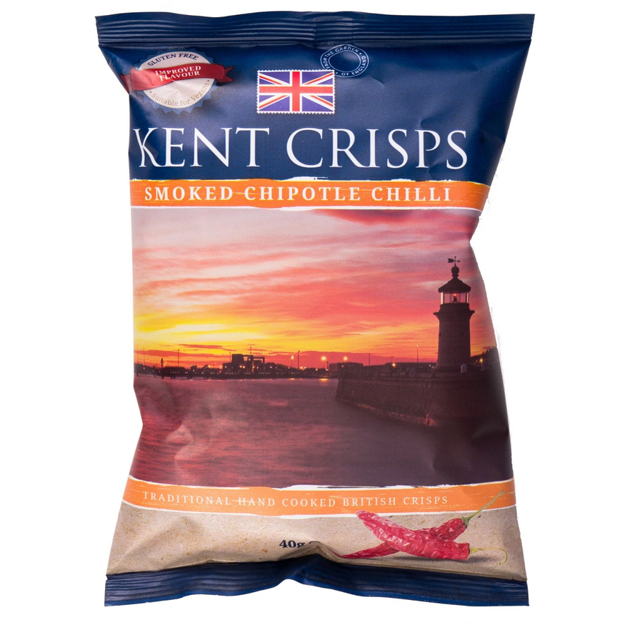 Kent Crisps Smoked Chipotle Chilli 150g x 10