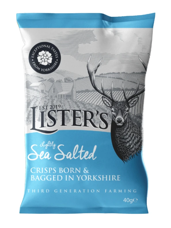 Listers Crisps Sea Salt 40g x 12