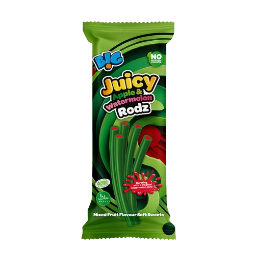 Big Juicy Apple & Watermelon Liquorice Rodz 10 x 150g