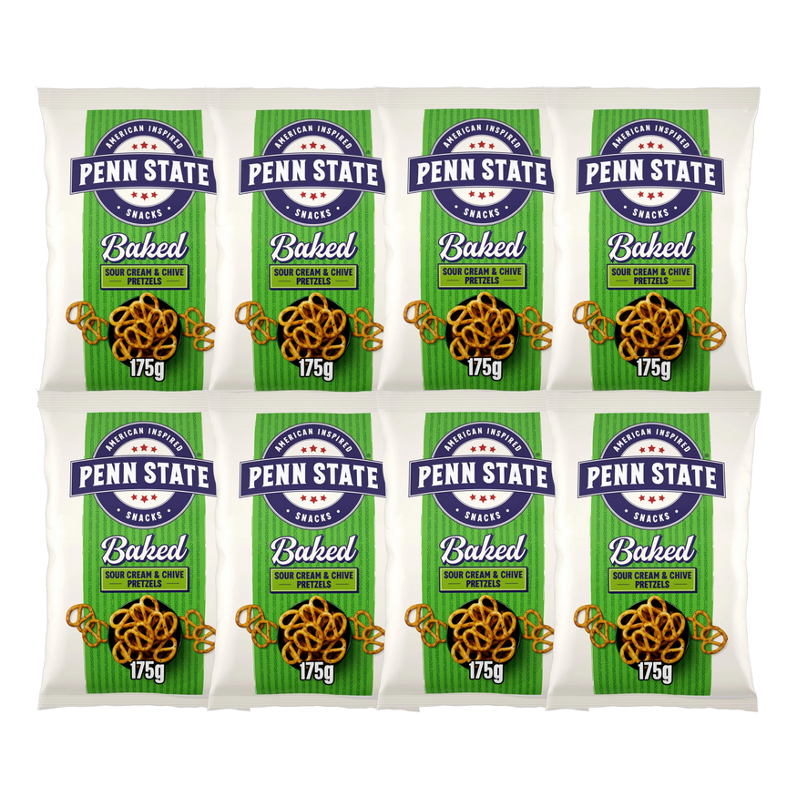 Penn State Sour Cream & Chive Sharing Pretzels 175g x 8