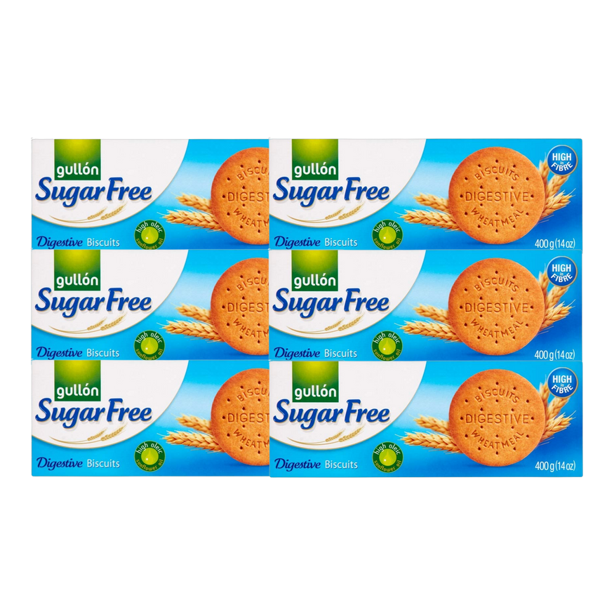 Gullon Sugar Free Digestive Biscuits 400g x 6