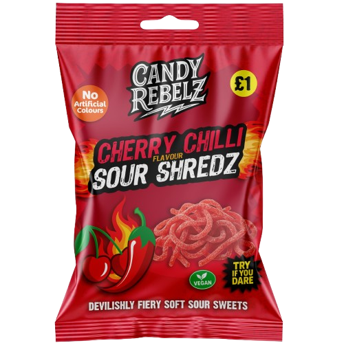 CandyRebelz Cherry Chilli Sour Shredz 10 x 120g