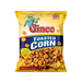 Box of Ginco Salted Toasted Corn, 10 individual 100g packs — open retail carton showing glossy packets and golden, crunchy toasted corn snacks lightly sprinkled with salt